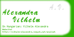 alexandra vilhelm business card